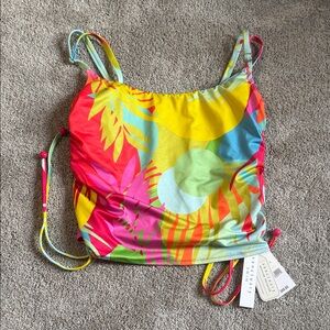 Sanctuary Multi-Color Tropical Print Swim Top
